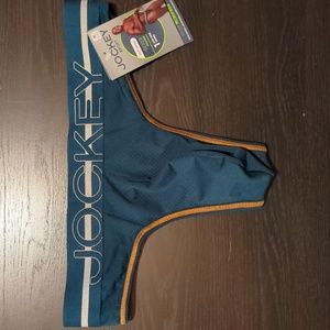 Jockey Green-Gold Trim Thong